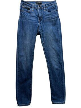 J.Crew Women's Mercantile Skinny Denim Jeans Stretch Size 25 Blue Medium Wash